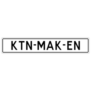 Witte kentekenplaat bedrukt