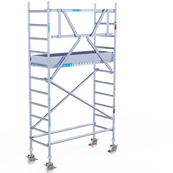 Rolsteiger Original 2.50 x 75 x 4.2 meter werkhoogte tegen de gevel Rolsteiger Original 2.50 x 75 x 4.2 meter werkhoogte tegen de gevel
